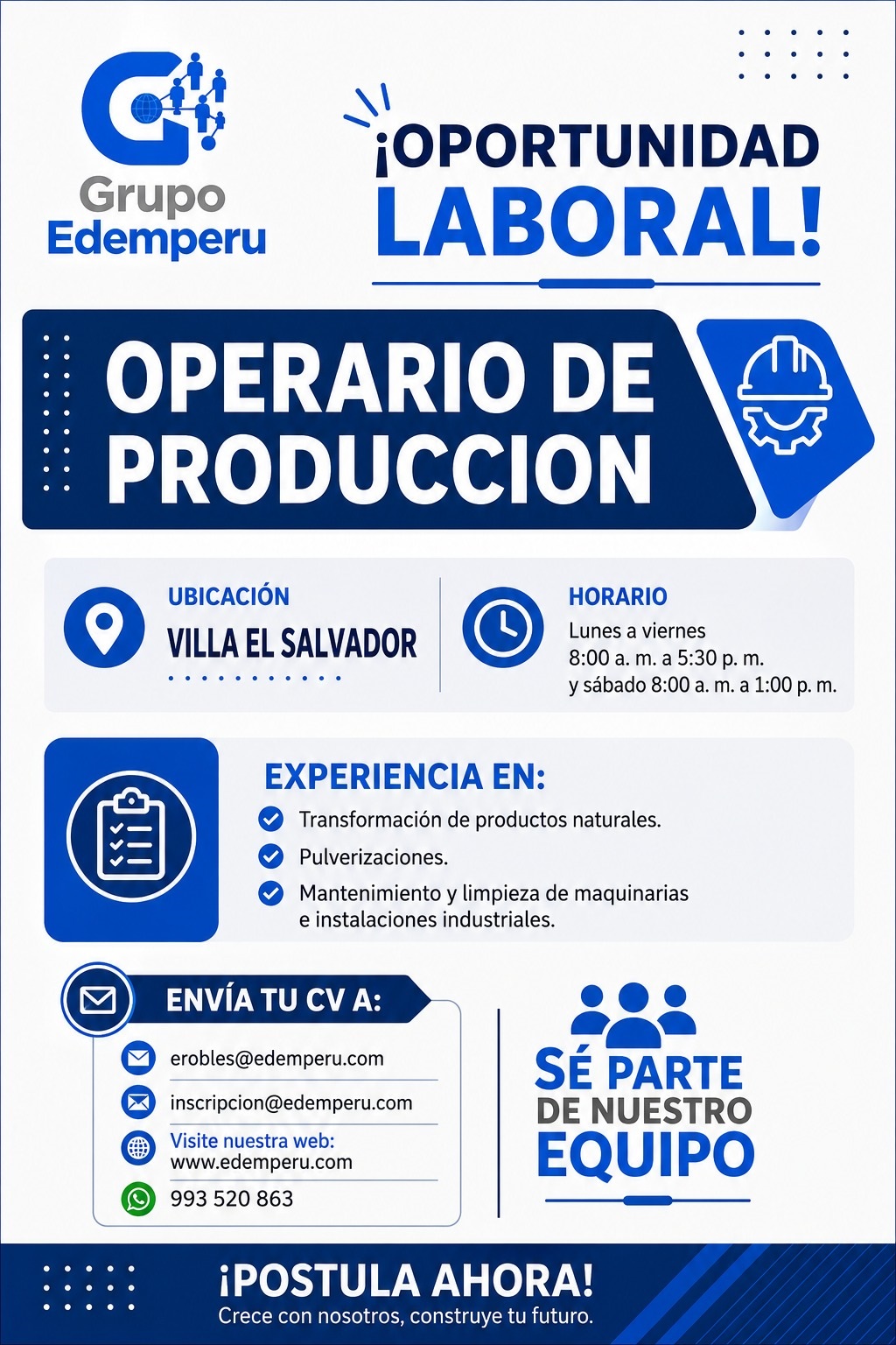 OPERARIOS VILLA EL SALVADOR